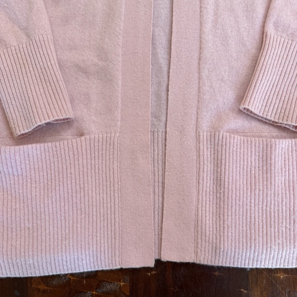 L.L. Bean Light Pink Open-Front Cashmere Cardigan - Picture 4 of 14